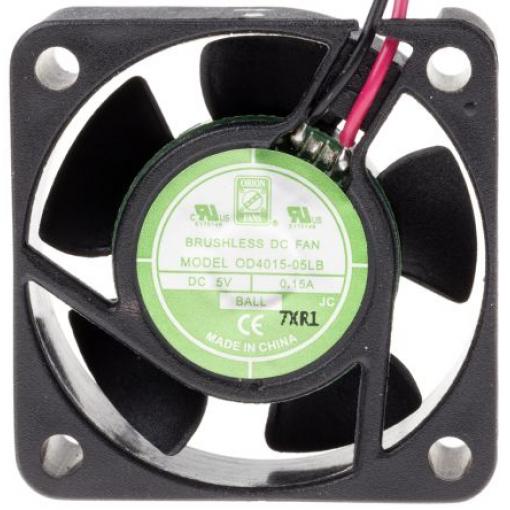 RS PRO Axiální ventilátor, řada: OD4015, průtok vzduchu: 11.5 m³/h 1.5 W 5 V dc 150 mA IP55 40 mm 40 mm 15 mm