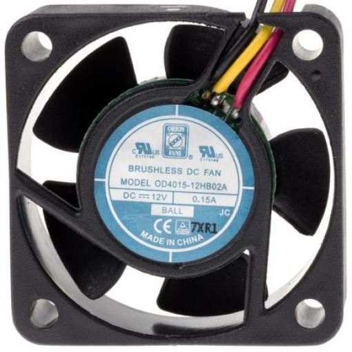 RS PRO Axiální ventilátor, řada: OD4015, průtok vzduchu: 14.4 m³/h 1.8 W 12 V dc 110 mA IP55 40 mm 40 mm 15 mm