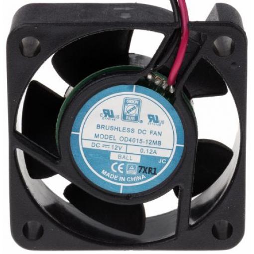 RS PRO Axiální ventilátor, řada: OD4015, průtok vzduchu: 13.8 m³/h 1.44 W 12 V dc 88 mA IP55 40 mm 40 mm 15 mm
