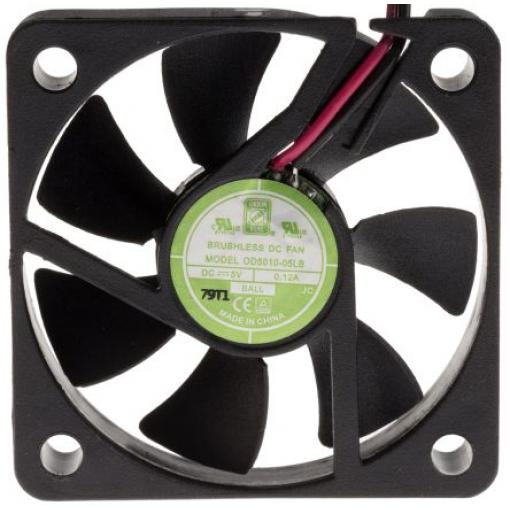 RS PRO Axiální ventilátor, řada: OD5010, průtok vzduchu: 15.3 m³/h 450 mW 5 V dc 100 mA IP55 50 mm 50 mm 10.5 mm