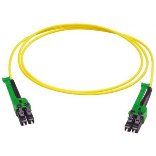 Huber+Suhner Optický kabel LC Nízký obsah kouře, bez halogenů plášť, B: LC, Žlutá