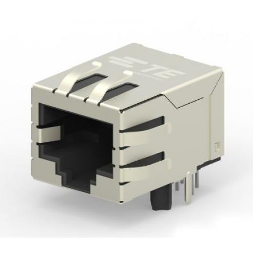 TE Connectivity Konektor RJ45, řada: 2031994 Vnitřní Kat6, počet cest: 8, Pravý úhel, Montáž na plošný spoj Niklovaná