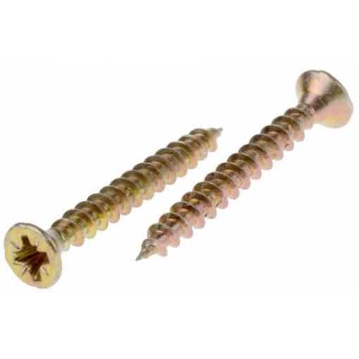 RS PRO Vrut Pozidriv, Pasivovaný pozinkovaný, Ocel Zapuštěná hlavice, 4 mm, délka: 35 mm