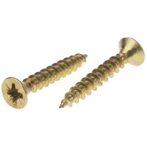 RS PRO Vrut Pozidriv, Pasivovaný pozinkovaný, Ocel Zapuštěná hlavice, 4,5 mm, délka: 30 mm