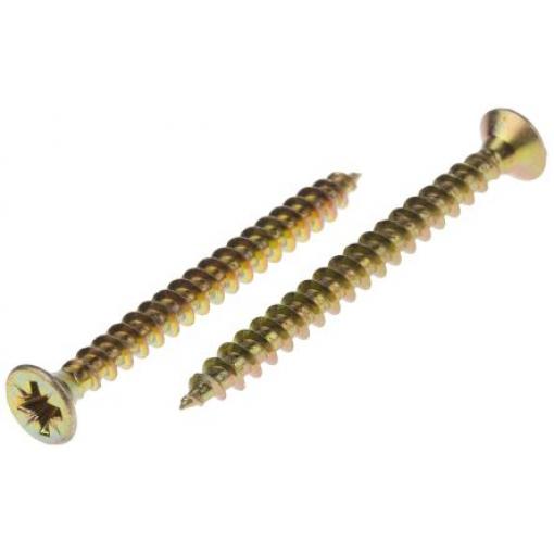 RS PRO Vrut Pozidriv, Pasivovaný pozinkovaný, Ocel Zapuštěná hlavice, 4,5 mm, délka: 50 mm