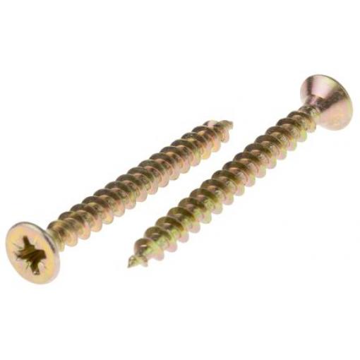 RS PRO Vrut Pozidriv, Pasivovaný pozinkovaný, Ocel Zapuštěná hlavice, 5 mm, délka: 50 mm