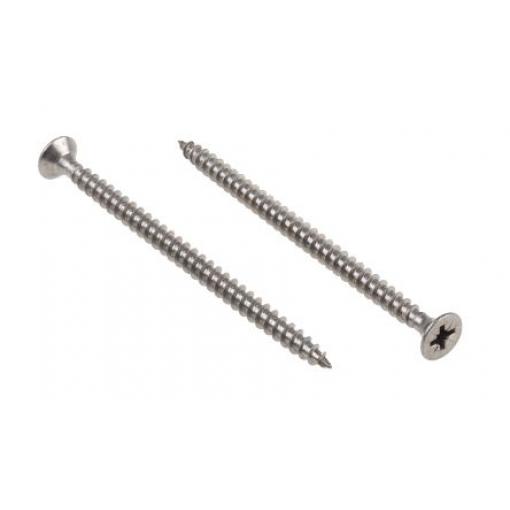 RS PRO Vrut Pozidriv, Nerezová ocel Zapuštěná hlavice, 5 mm, délka: 80 mm