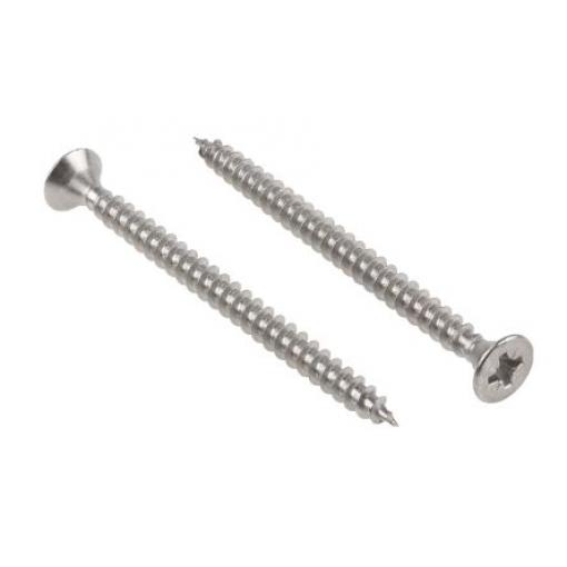 RS PRO Vrut Pozidriv, Nerezová ocel Zapuštěná hlavice, 6 mm, délka: 80 mm