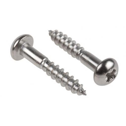 RS PRO Vrut Pozidriv, Nerezová ocel Kulatý hlavice, Metrické, délka: 30 mm