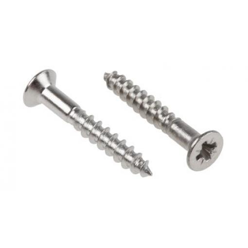 RS PRO Vrut Pozidriv, Nerezová ocel Zapuštěná hlavice, Metrické, délka: 20 mm