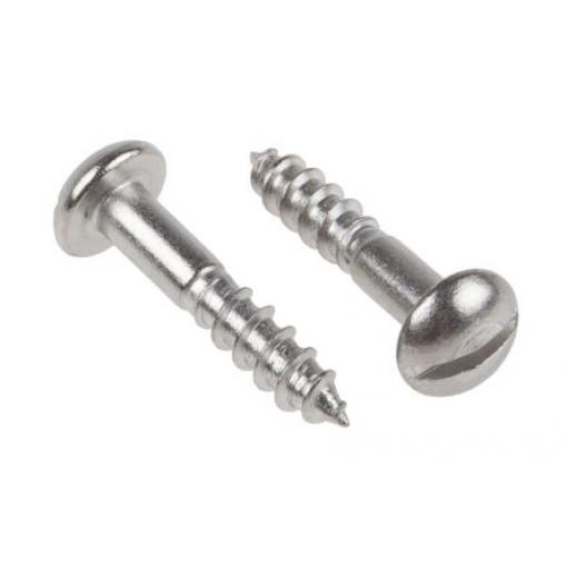 RS PRO Vrut Drážka, Nerezová ocel Kulatý hlavice, Metrické, délka: 20 mm