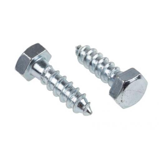 RS PRO Vrut do dřeva s šestihrannou hlavou, Lesklý zinek Šestihranný, Ocel, M12, délka: 40 mm