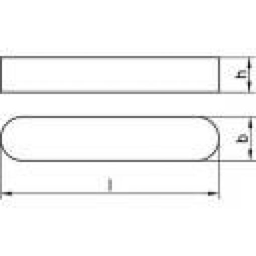 TOOLCRAFT 138794 lícované pružiny DIN 6885 ocel 10 ks