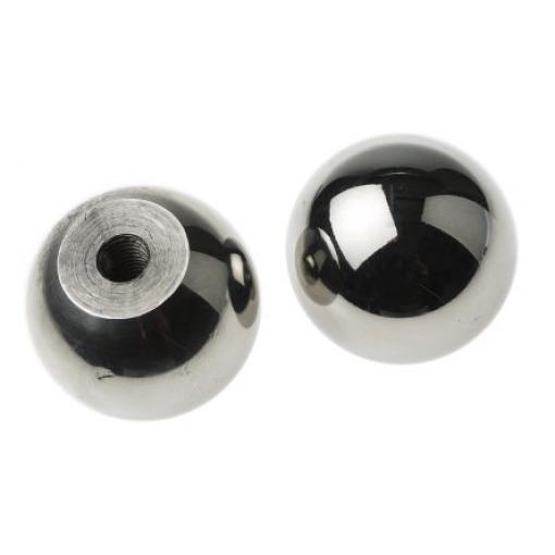 Upínací knoflík Nerezová ocel barva Stříbrná Kuličkové 8 mm RS PRO Závitový průchozí otvor