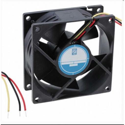 RS PRO Axiální ventilátor, řada: OD8032, průtok vzduchu: 94.3 m³/h 4.56 W 12 V dc 230 mA IP55 80 mm 80 mm 32 mm