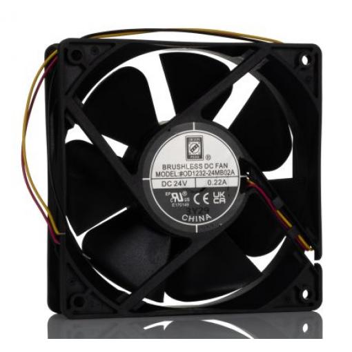 RS PRO Axiální ventilátor, řada: OD1232, průtok vzduchu: 181.8 m³/h 5.28 W 24 V dc 220 mA IP55 120 mm 120 mm 32 mm