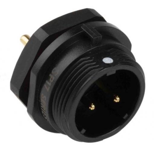 Kulatý konektor, počet kontaktů: 2, Přední montáž, velikost: Standard RS PRO, pohlaví kontaktu: Vnější, orientace těla: