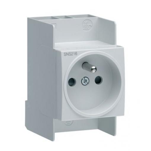 Zásuvka Šedá 2cestná 16 A Typ E Vnitřní No Hager 230 V