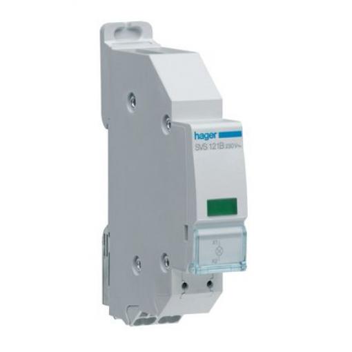 Hager Indikátor, řada: SVS Panel LED Zelená IP20 Pravoúhlý 230 V