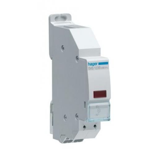 Hager Indikátor, řada: SVS Panel LED Červená IP20 Pravoúhlý 230 V
