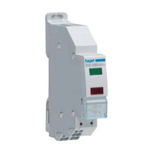 Hager Indikátor, řada: SVS Panel LED Zelená, Červená IP20 Pravoúhlý 230 V