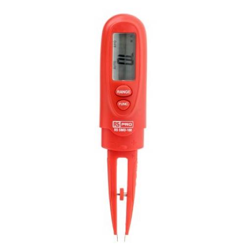 Tester součástí, typ displeje: LCD RS PRO 100 mΩ 1 pF Meřicí pinzeta pro RC komponenty