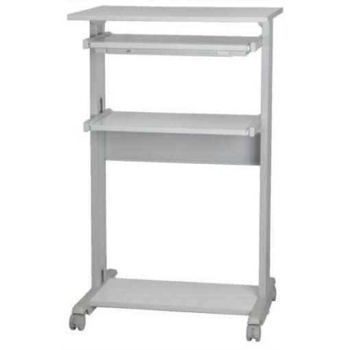 Počítačový stůl, Šedá, Bílá Stojící 1100 mm Na kolečkách, Plastové, Kov 680mm RS PRO 540 mm
