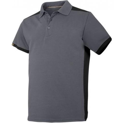 Polokošile pánská, Šedá/černá, Bavlna, polyester, řada: AllroundWork, EUR: M, UK: M Krátké