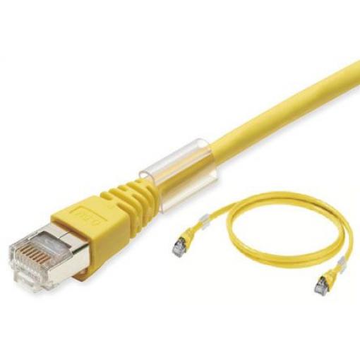 Omron Cat6a Ethernetové kabely, řada: XS6W, Žlutá, Nízko dýmivý bezhalogenový, 30V dc 15 m 8, typ pláště: Stíněné
