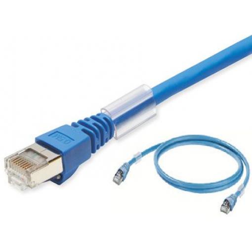 Omron Cat6a Ethernetové kabely, řada: XS6W, Modrá, Nízko dýmivý bezhalogenový, 30V dc 1.5 m 8, typ pláště: Stíněné