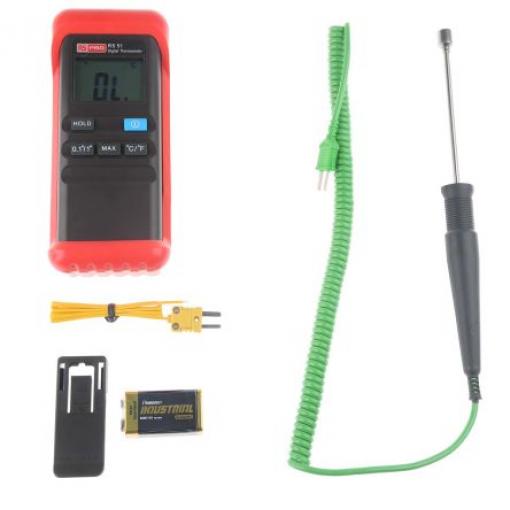 Digitální teploměr Kabelový, přesnost: ±0.2 Reading +1°C % °C, F, typ sondy: K 1, rozsah teploty: 1300 °C, číslo modelu:
