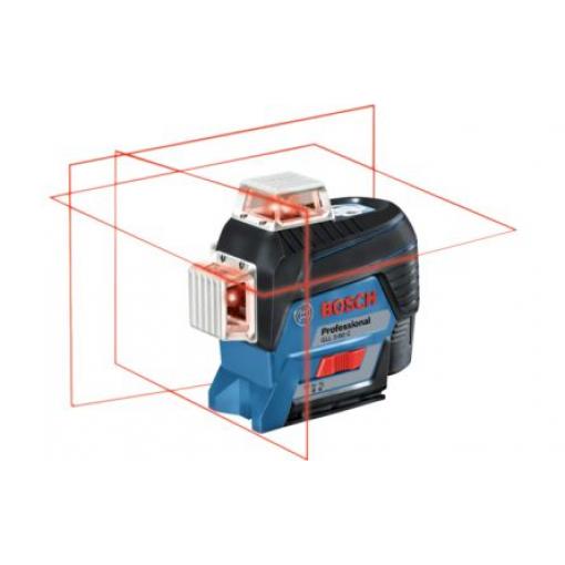 Čárový laser, číslo modelu: GLL 3-80 C Třída 2 Bosch, délka: 650 nm Červená 3