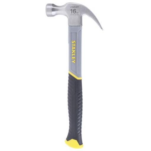Kladivo Uhlíková ocel Tesařské kladivo, materiál držadla: Laminát, celková délka: 330 mm Stanley 450 g