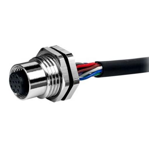 Kabel a konektor, A: Rovný M12, B: Bez koncovky, 1,5 A, 30 V, IP67 RS PRO