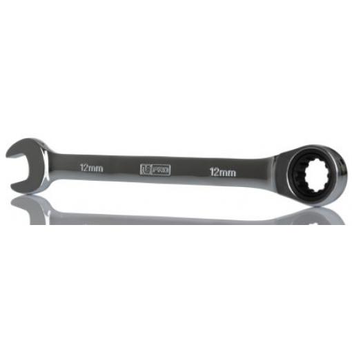 Ráčnový klíč 12 mm, celková délka: 169 mm RS PRO