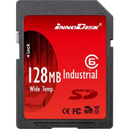 Karta SD 128 MB SD Průmyslová třída SLC InnoDisk, řada: Industrial Třída 6 85 °C -40 °C 32X