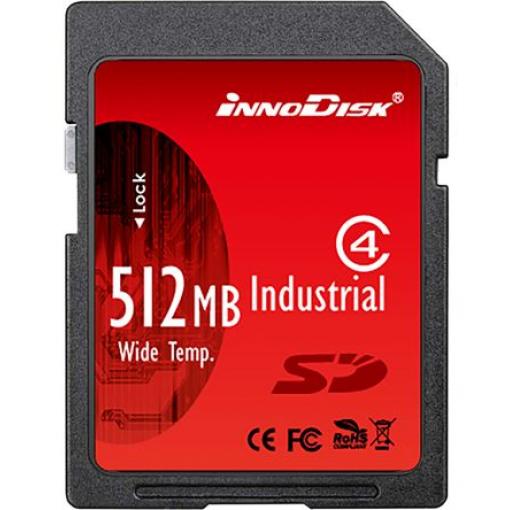 Karta SD 512 MB SD Průmyslová třída SLC InnoDisk, řada: Industrial Třída 6 85 °C -40 °C 32X
