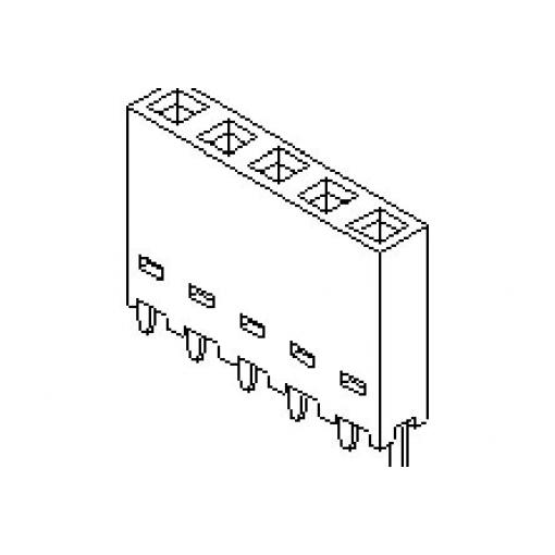 Patice PCB, řada: 90147, orientace těla: Rovný, rozteč: 2.54 mm Signální, Deska-deska, počet kontaktů: 8, počet řad: 1,
