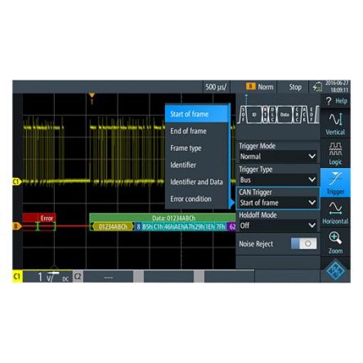 Software pro osciloskopy Spouštění a dekódování RTH-K3, pro použití s: Ruční digitální osciloskop RTH Rohde & Schwarz