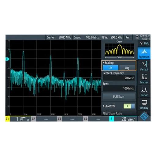 Software pro osciloskopy Analýza spektra RTH-K18, pro použití s: Ruční digitální osciloskop RTH Rohde & Schwarz