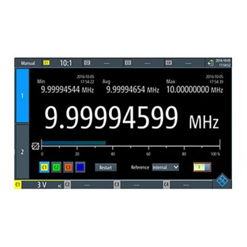 Software pro osciloskopy Frekvenční čítač RTH-K33, pro použití s: Ruční digitální osciloskop RTH Rohde & Schwarz
