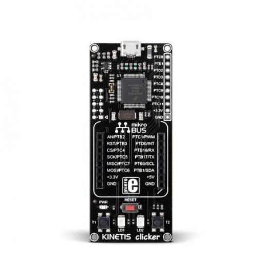 MikroElektronika Vývojová sada, ARM, MCU MIKROE-2330, Mikrokontrolér, Cortex M4, Clicker pro Cortex-M4 Kinetis, Přídavná