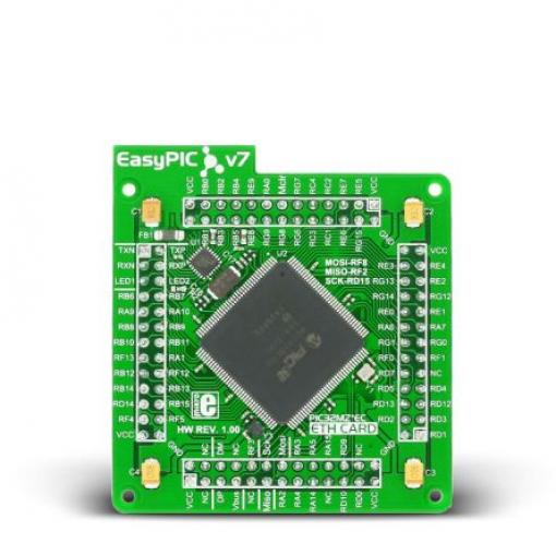 MikroElektronika Vývojová sada, PIC32MZ20, PIC, MCU MIKROE-2558, Mikrokontrolér, PIC32, EasyPIC FUSION v7, Přídavná