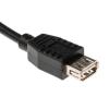 Roline Kabel USB do zásuvky IC Vnější, A: USB typu A, 3 m Vnitřní, Černá, B: USB typu A