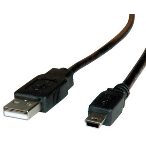Roline Kabel USB do zásuvky IC Vnější, A: USB typu A, 3 m Vnější, Černá, B: Micro USB typ B