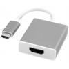 Roline Kabel USB do zásuvky IC Vnější, A: USB typu C, 100 mm Vnitřní, Stříbrná, B: HDMI