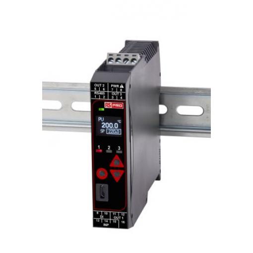 RS PRO PID regulátor teploty, řada: MVR Lišta DIN, 55 °C, 0 °C 1, počet výstupů: 3, výstup: Relé 24V ac/dc, typ řízení: