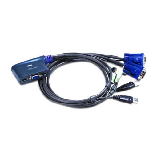 Přepínač KVM, 3,5 mm stereo 2portový USB 1 Aten, video připojení: VGA 2048 x 1536 pixel