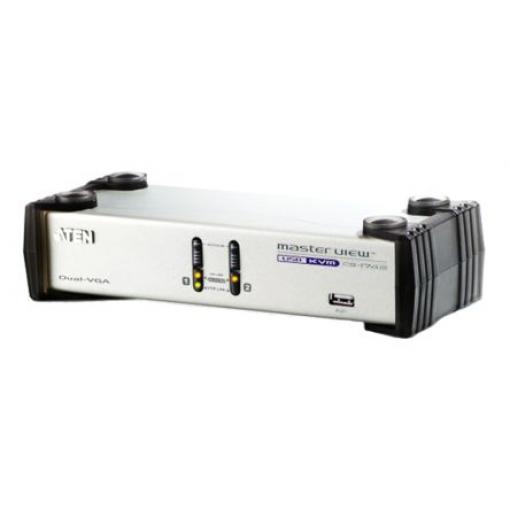 Přepínač KVM, 3.5 mm Stereo 2portový USB Aten, video připojení: VGA