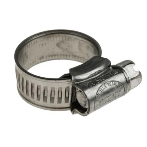 Hadicová a stahovací spona Šnekový převod, Nerezová ocel Šroub s šestihrannou hlavou RS PRO 20 mm (vnitřní prům.)